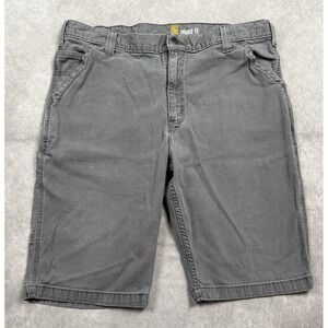 Carhartt‎ Relaxed Fit Men's Sz 38 Shorts Cargo Gray Work Casual Denim Pockets